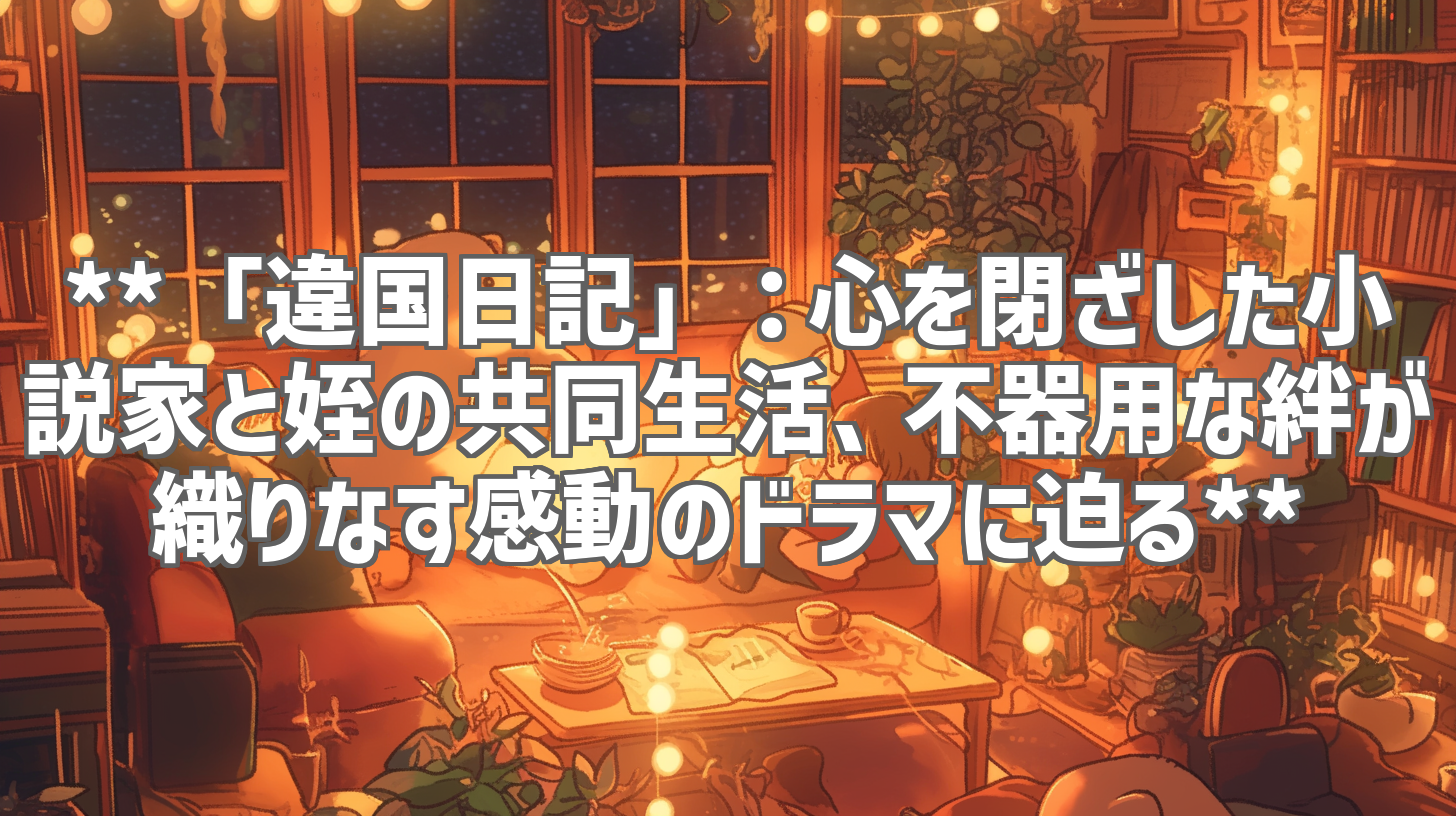 **「違国日記」：心を閉ざした小説家と姪の共同生活、不器用な絆が織りなす感動のドラマに迫る**