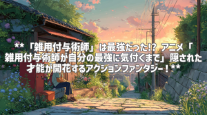 **「雑用付与術師」は最強だった!? アニメ「雑用付与術師が自分の最強に気付くまで」隠された才能が開花するアクションファンタジー！**