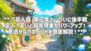 **「非人哉 第三季2」ついに後半戦突入！笑いと超常現象がパワーアップ！見逃せないポイントを徹底解説！**