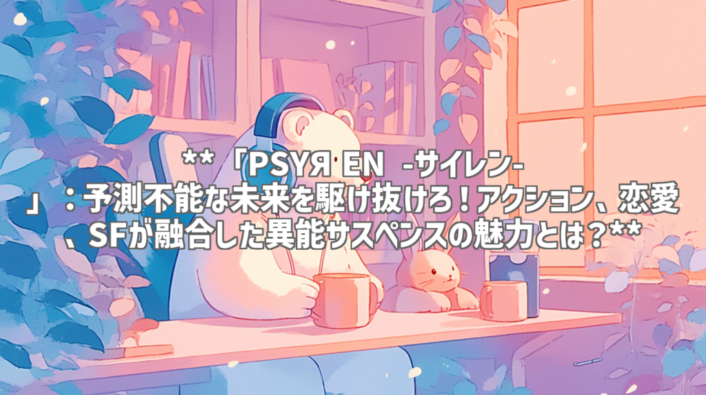 **「PSYЯEN -サイレン-」：予測不能な未来を駆け抜けろ！アクション、恋愛、SFが融合した異能サスペンスの魅力とは？**
