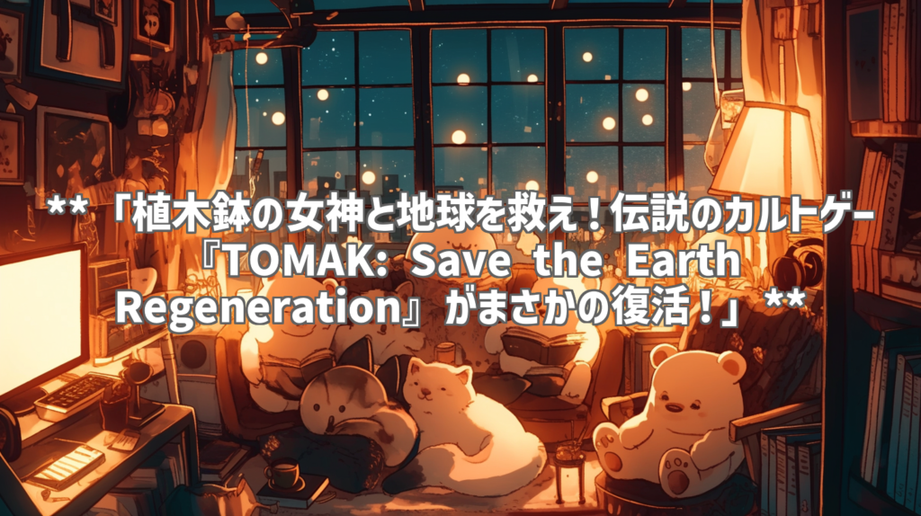 **「植木鉢の女神と地球を救え！伝説のカルトゲー『TOMAK: Save the Earth Regeneration』がまさかの復活！」**