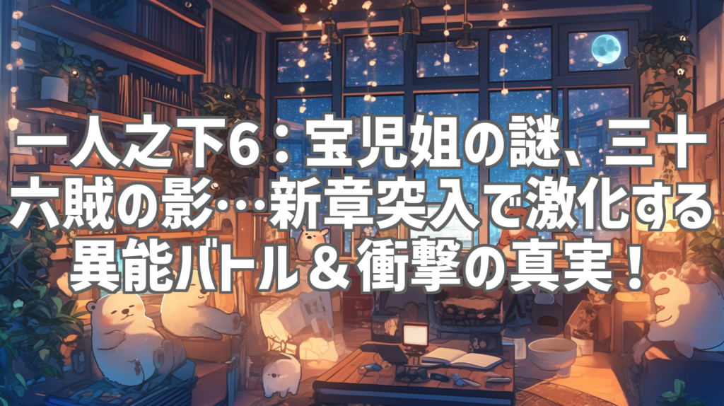 一人之下6：宝児姐の謎、三十六賊の影…新章突入で激化する異能バトル＆衝撃の真実！