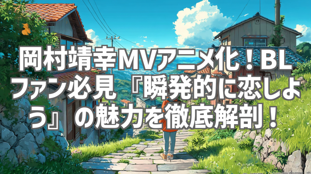 岡村靖幸MVアニメ化！BLファン必見『瞬発的に恋しよう』の魅力を徹底解剖！