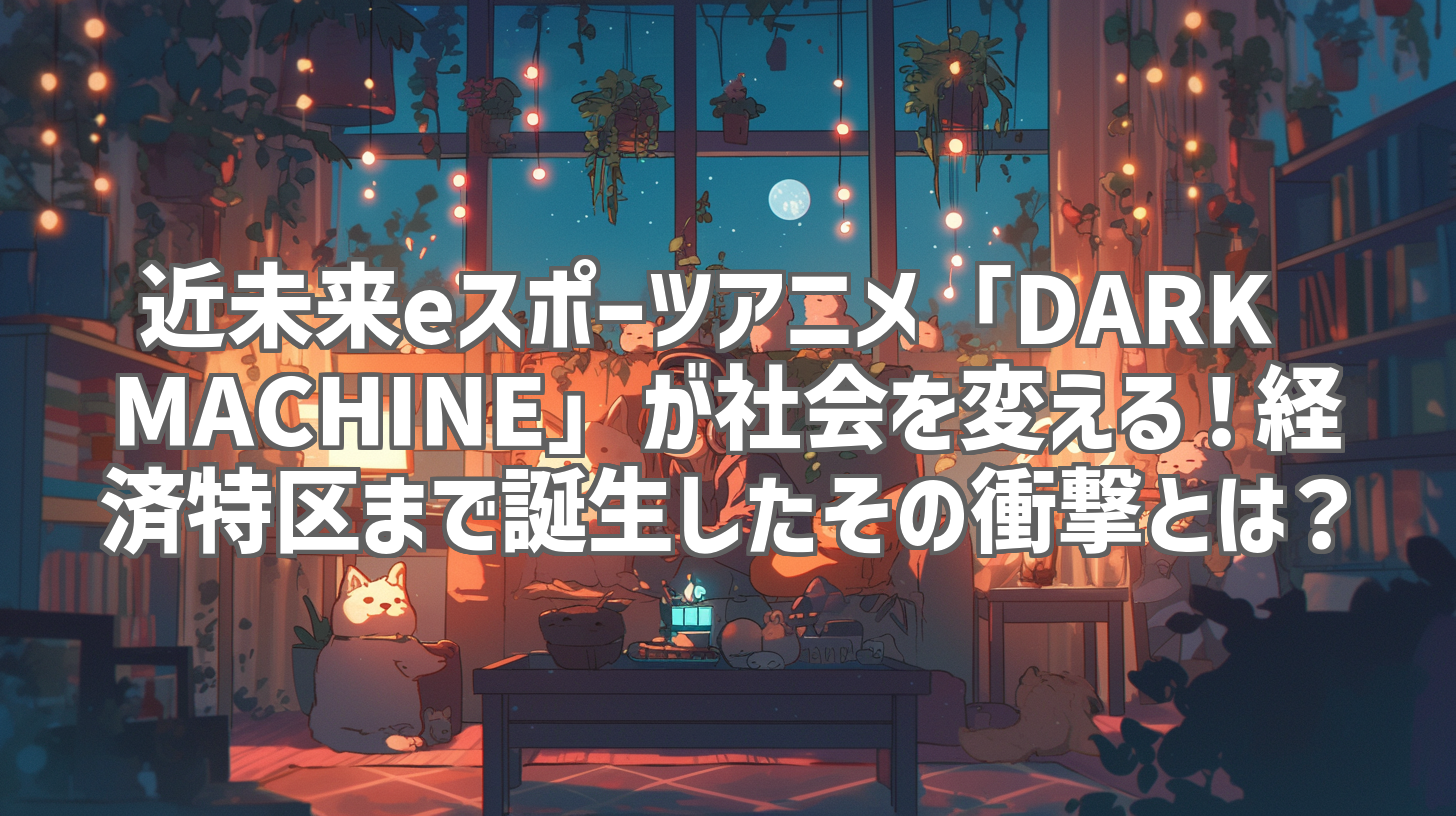 近未来eスポーツアニメ「DARK MACHINE」が社会を変える!経済特区まで誕生したその衝撃とは?