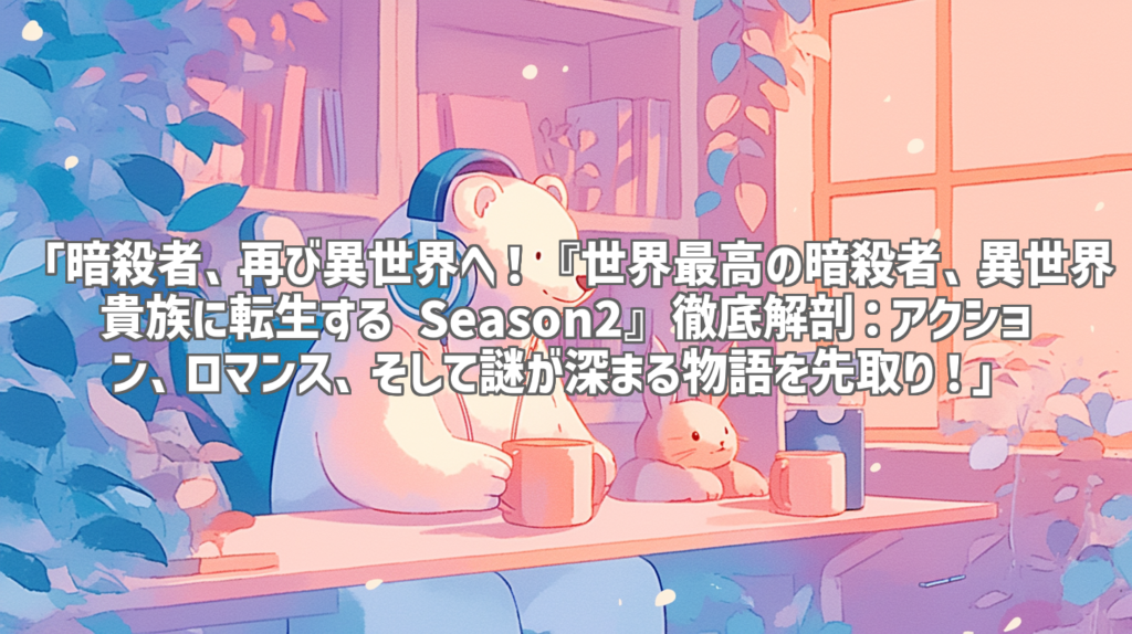 「暗殺者、再び異世界へ！『世界最高の暗殺者、異世界貴族に転生する Season2』徹底解剖：アクション、ロマンス、そして謎が深まる物語を先取り！」