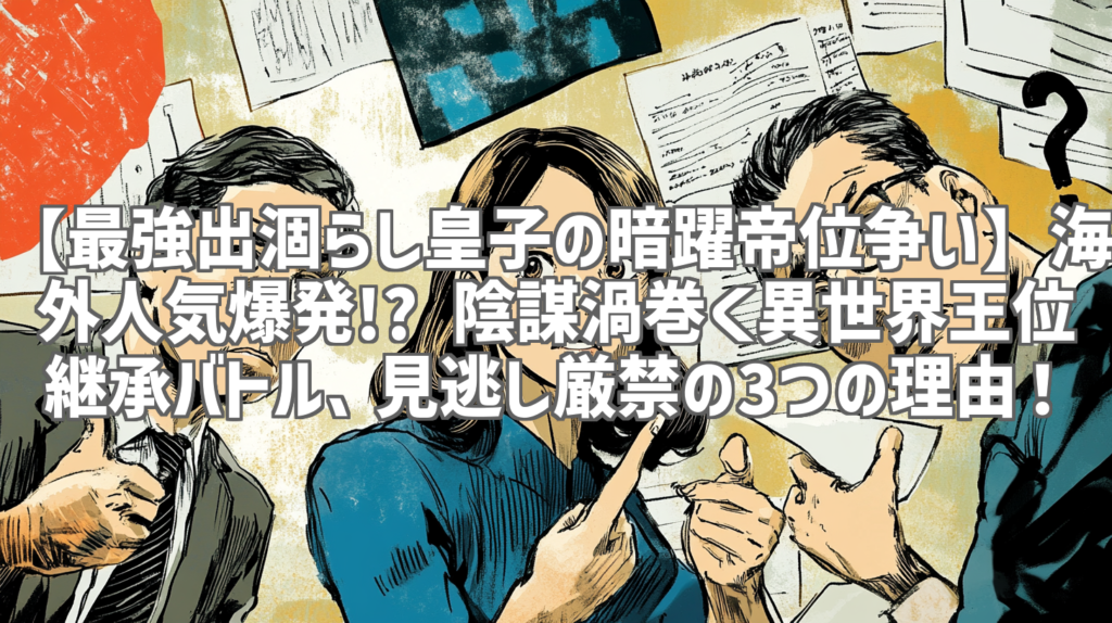 【最強出涸らし皇子の暗躍帝位争い】海外人気爆発!? 陰謀渦巻く異世界王位継承バトル、見逃し厳禁の3つの理由！
