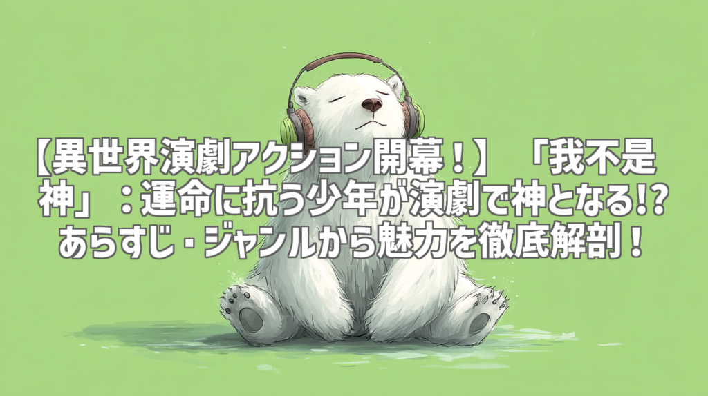 【異世界演劇アクション開幕！】「我不是戏神」：運命に抗う少年が演劇で神となる!? あらすじ・ジャンルから魅力を徹底解剖！