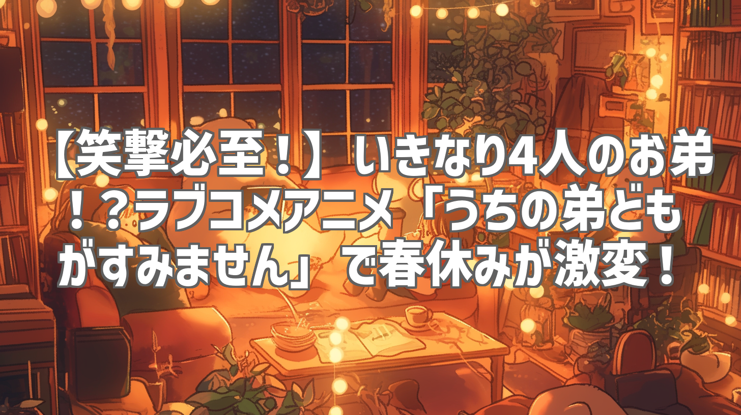 【笑撃必至！】いきなり4人のお弟！？ラブコメアニメ「うちの弟どもがすみません」で春休みが激変！