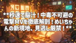 **秒速で脳汁！中毒不可避の電撃MVを徹底解剖！めいちゃんの新境地、見逃し厳禁！**