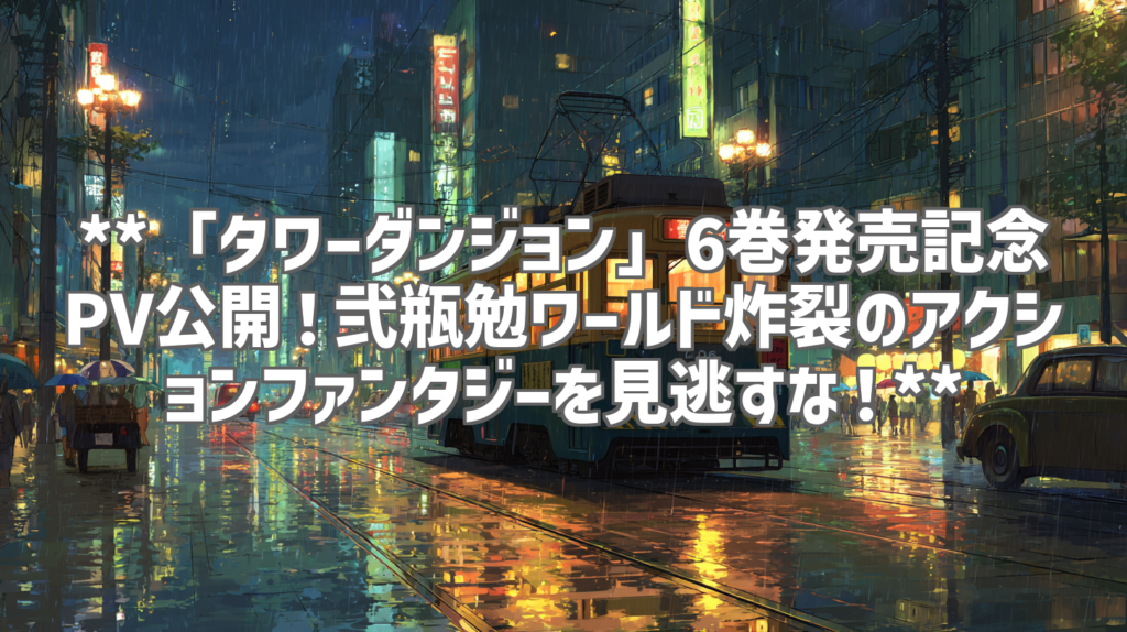 **「タワーダンジョン」6巻発売記念PV公開！弐瓶勉ワールド炸裂のアクションファンタジーを見逃すな！**