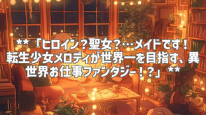 **「ヒロイン？聖女？…メイドです！転生少女メロディが世界一を目指す、異世界お仕事ファンタジー！？」**