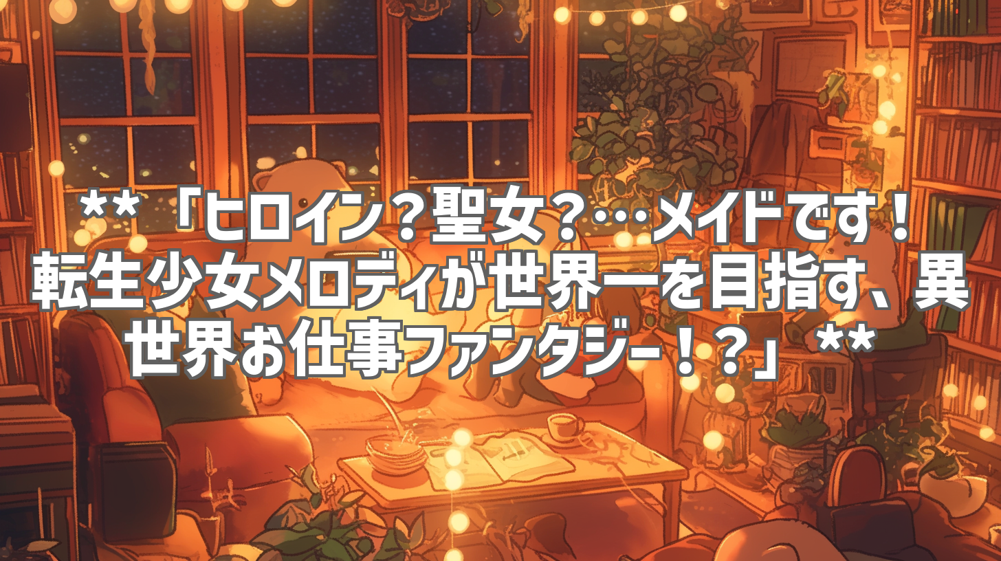 **「ヒロイン？聖女？…メイドです！転生少女メロディが世界一を目指す、異世界お仕事ファンタジー！？」**