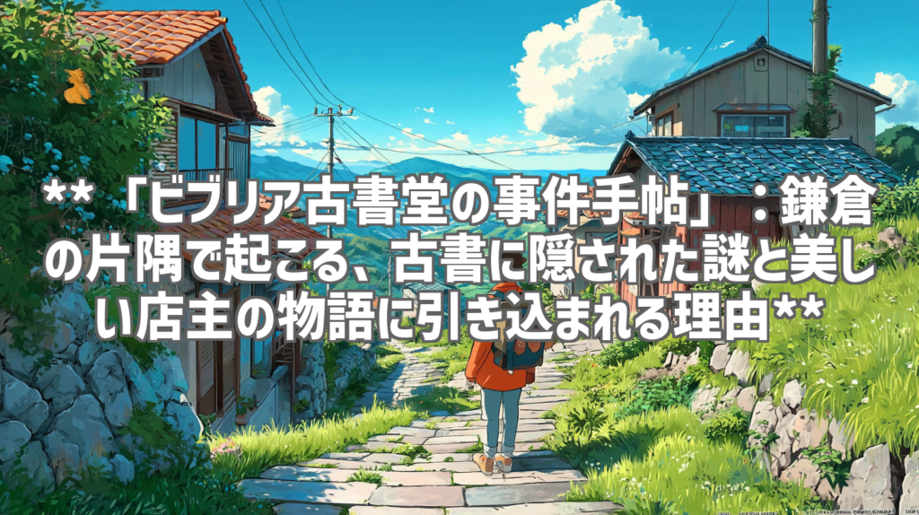 **「ビブリア古書堂の事件手帖」：鎌倉の片隅で起こる、古書に隠された謎と美しい店主の物語に引き込まれる理由**