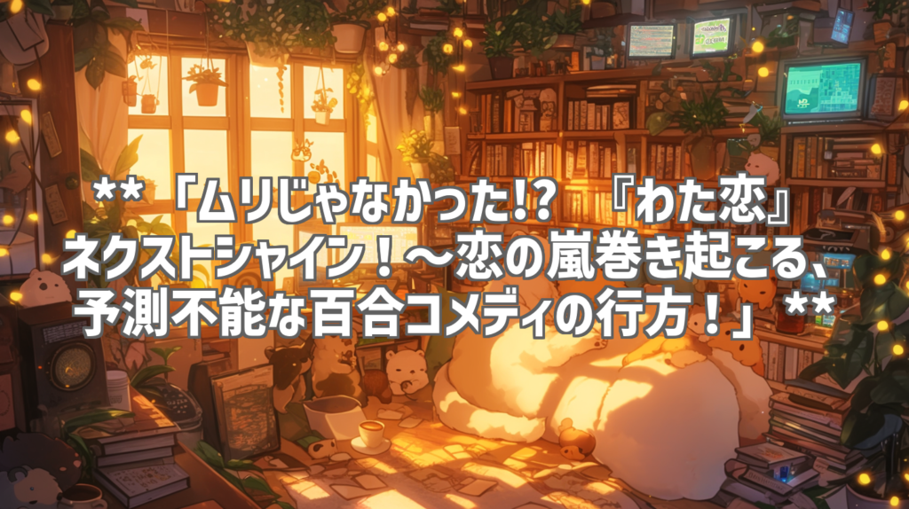 **「ムリじゃなかった!? 『わた恋』ネクストシャイン！～恋の嵐巻き起こる、予測不能な百合コメディの行方！」**