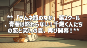 **「ラムネ瓶のなか」第2クール、青春は終わらない！千歳くんたちの恋と笑いの夏、再び開幕！**