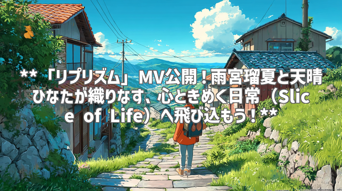 **「リプリズム」MV公開！雨宮瑠夏と天晴ひなたが織りなす、心ときめく日常（Slice of Life）へ飛び込もう！**
