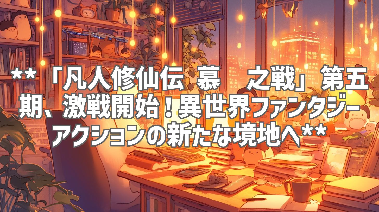 **「凡人修仙伝 慕兰之戦」第五期、激戦開始！異世界ファンタジーアクションの新たな境地へ**