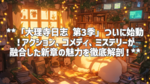 **「大理寺日志 第3季」ついに始動！アクション、コメディ、ミステリーが融合した新章の魅力を徹底解剖！**