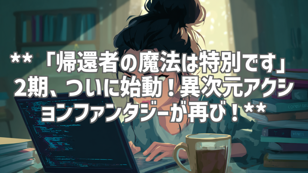 **「帰還者の魔法は特別です」2期、ついに始動！異次元アクションファンタジーが再び！**
