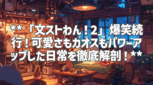 **「文ストわん！2」爆笑続行！可愛さもカオスもパワーアップした日常を徹底解剖！**