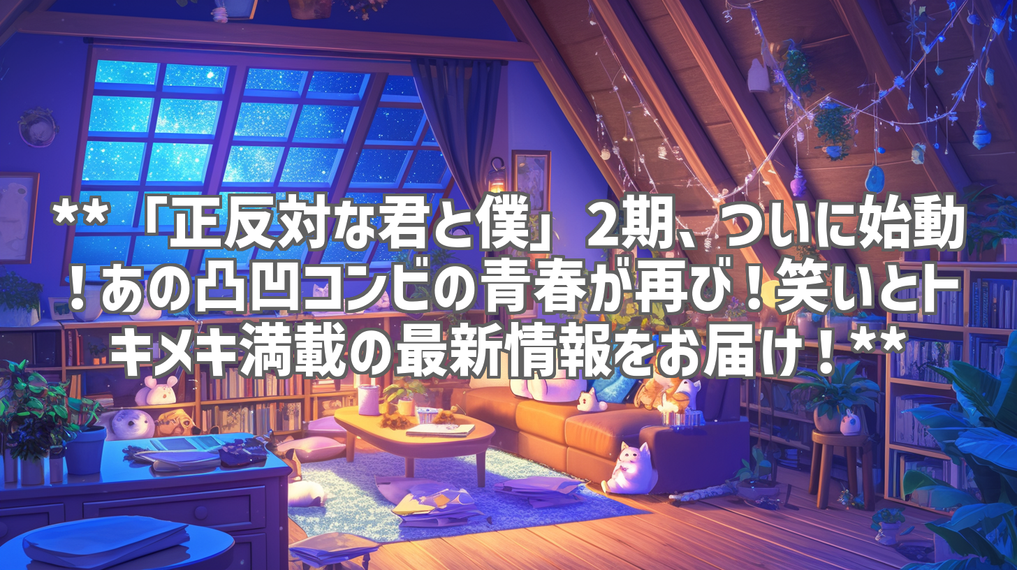**「正反対な君と僕」2期、ついに始動！あの凸凹コンビの青春が再び！笑いとトキメキ満載の最新情報をお届け！**