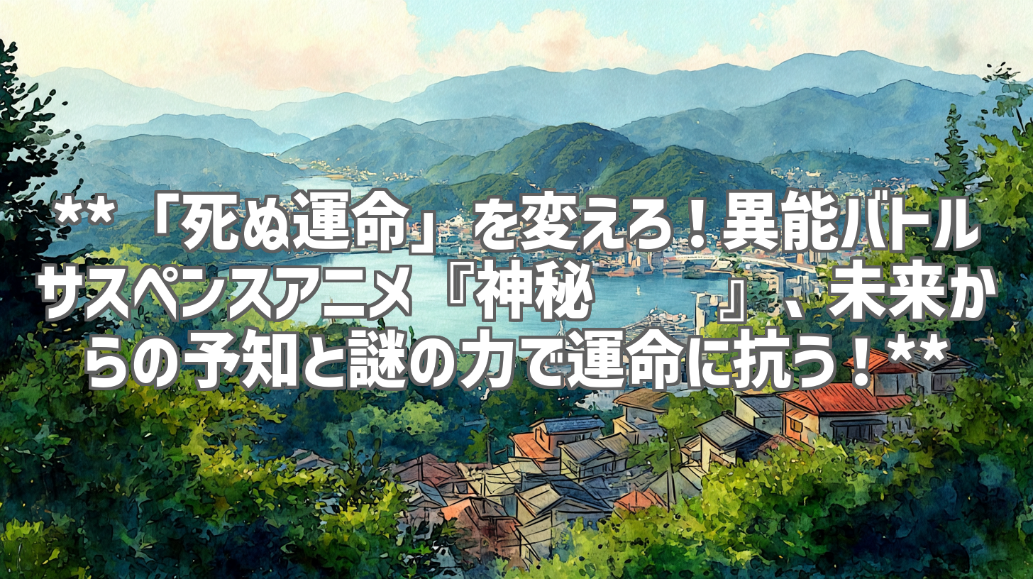 **「死ぬ運命」を変えろ！異能バトルサスペンスアニメ『神秘复苏』、未来からの予知と謎の力で運命に抗う！**