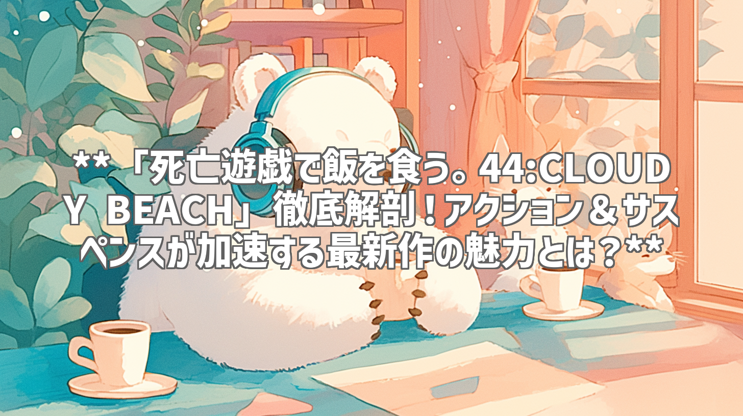**「死亡遊戯で飯を食う。44:CLOUDY BEACH」徹底解剖！アクション＆サスペンスが加速する最新作の魅力とは？**