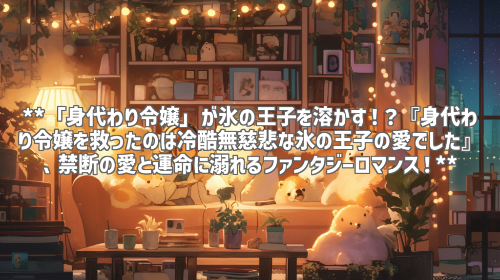 **「身代わり令嬢」が氷の王子を溶かす！？『身代わり令嬢を救ったのは冷酷無慈悲な氷の王子の愛でした』、禁断の愛と運命に溺れるファンタジーロマンス！**