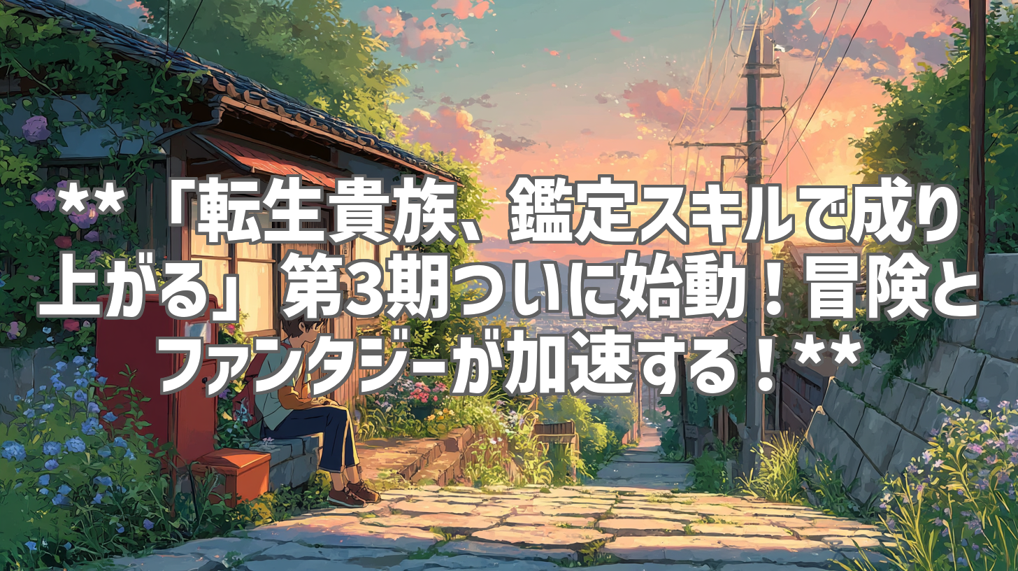 **「転生貴族、鑑定スキルで成り上がる」第3期ついに始動！冒険とファンタジーが加速する！**
