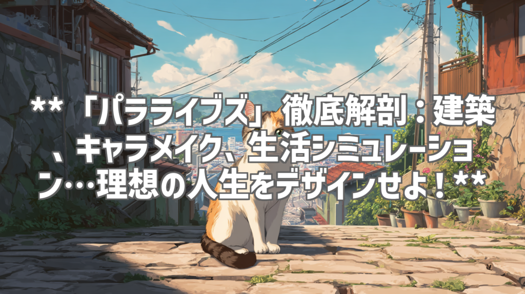**「パラライブズ」徹底解剖：建築、キャラメイク、生活シミュレーション…理想の人生をデザインせよ！**