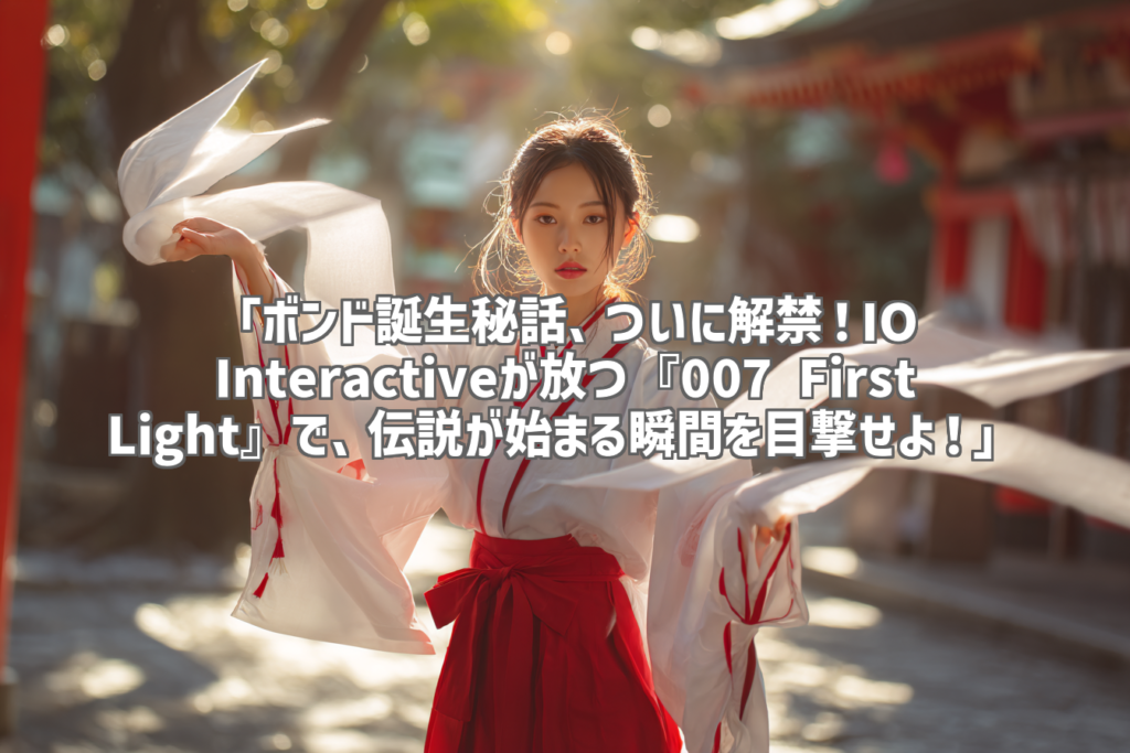 「ボンド誕生秘話、ついに解禁！IO Interactiveが放つ『007 First Light』で、伝説が始まる瞬間を目撃せよ！」