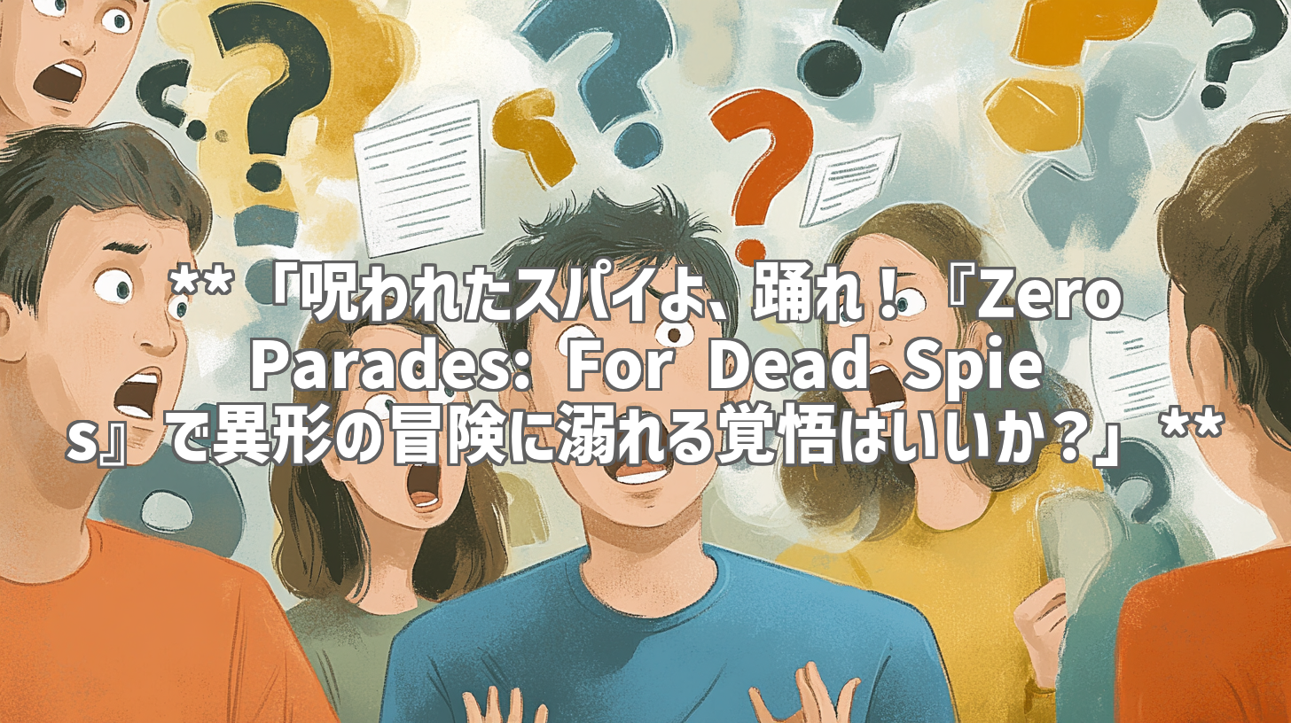 **「呪われたスパイよ、踊れ!『Zero Parades: For Dead Spies』で異形の冒険に溺れる覚悟はいいか?」**