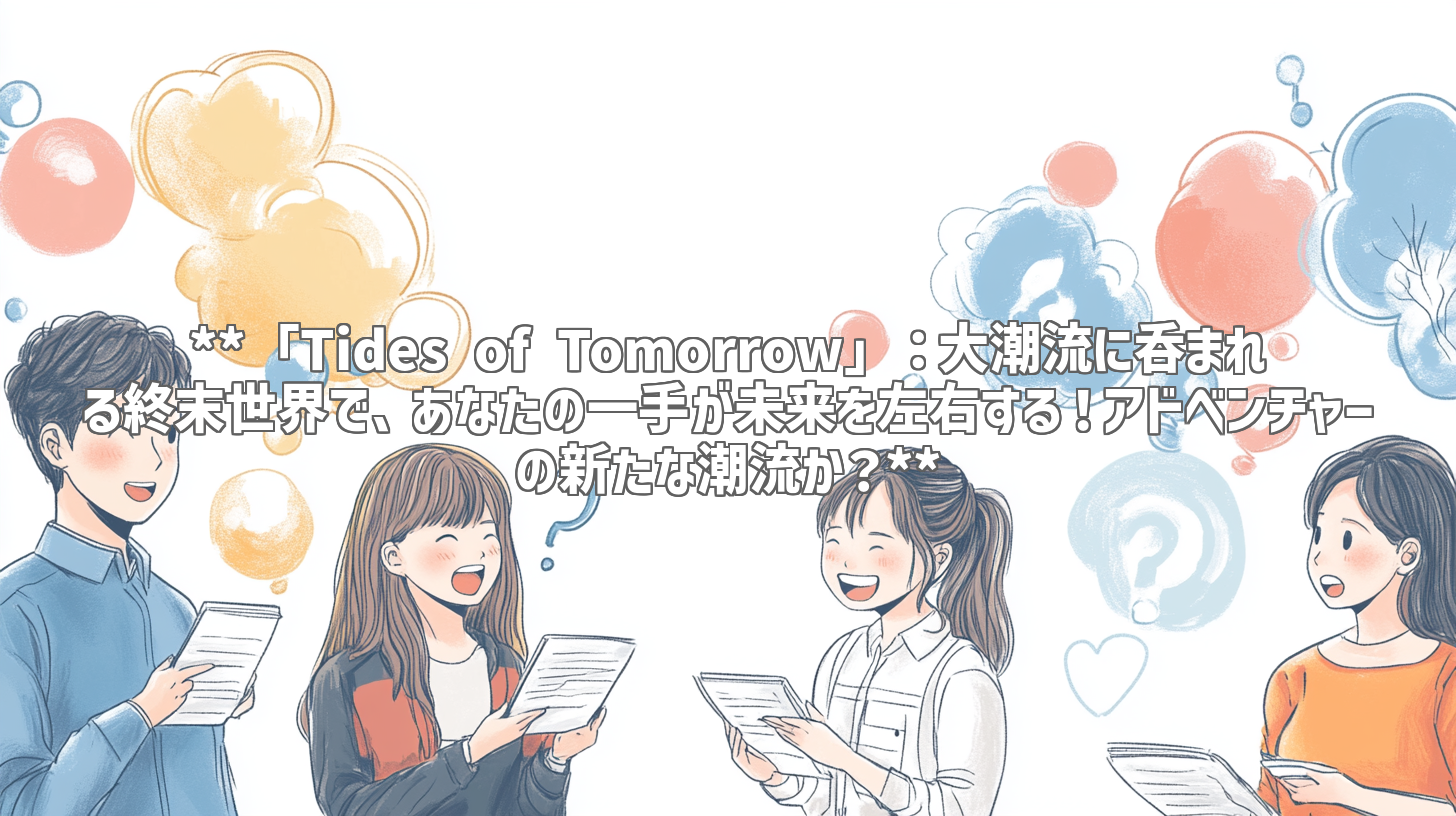 **「Tides of Tomorrow」:大潮流に呑まれる終末世界で、あなたの一手が未来を左右する!アドベンチャーの新たな潮流か?**