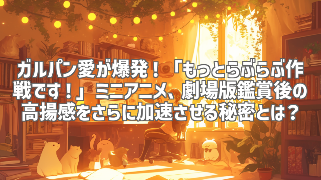 ガルパン愛が爆発！「もっとらぶらぶ作戦です！」ミニアニメ、劇場版鑑賞後の高揚感をさらに加速させる秘密とは？