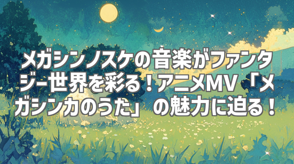 メガシンノスケの音楽がファンタジー世界を彩る！アニメMV「メガシンカのうた」の魅力に迫る！