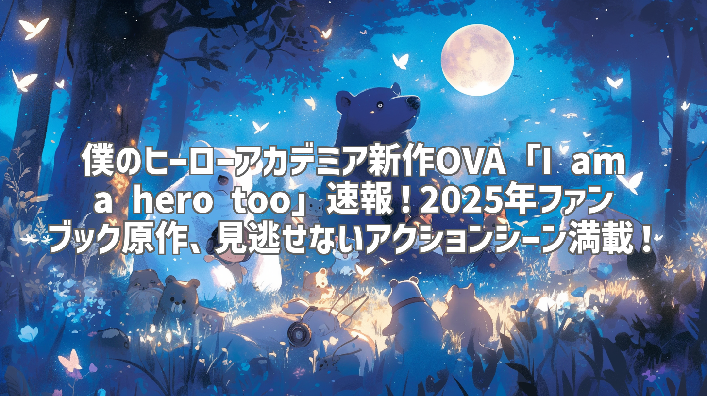 僕のヒーローアカデミア新作OVA「I am a hero too」速報!2025年ファンブック原作、見逃せないアクションシーン満載!