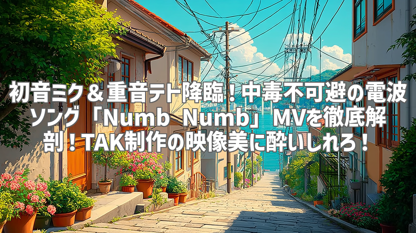 初音ミク＆重音テト降臨！中毒不可避の電波ソング「Numb Numb」MVを徹底解剖！TAK制作の映像美に酔いしれろ！