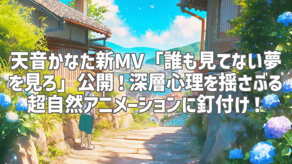 天音かなた新MV「誰も見てない夢を見ろ」公開！深層心理を揺さぶる超自然アニメーションに釘付け！