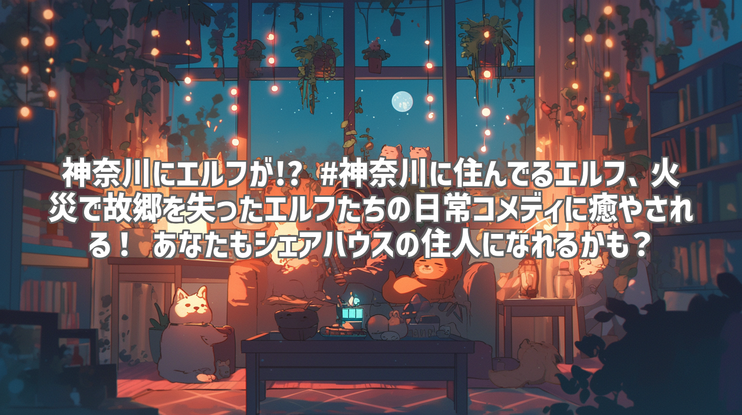 神奈川にエルフが!? #神奈川に住んでるエルフ、火災で故郷を失ったエルフたちの日常コメディに癒やされる！ あなたもシェアハウスの住人になれるかも？