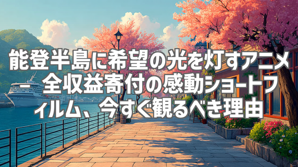 能登半島に希望の光を灯すアニメ – 全収益寄付の感動ショートフィルム、今すぐ観るべき理由