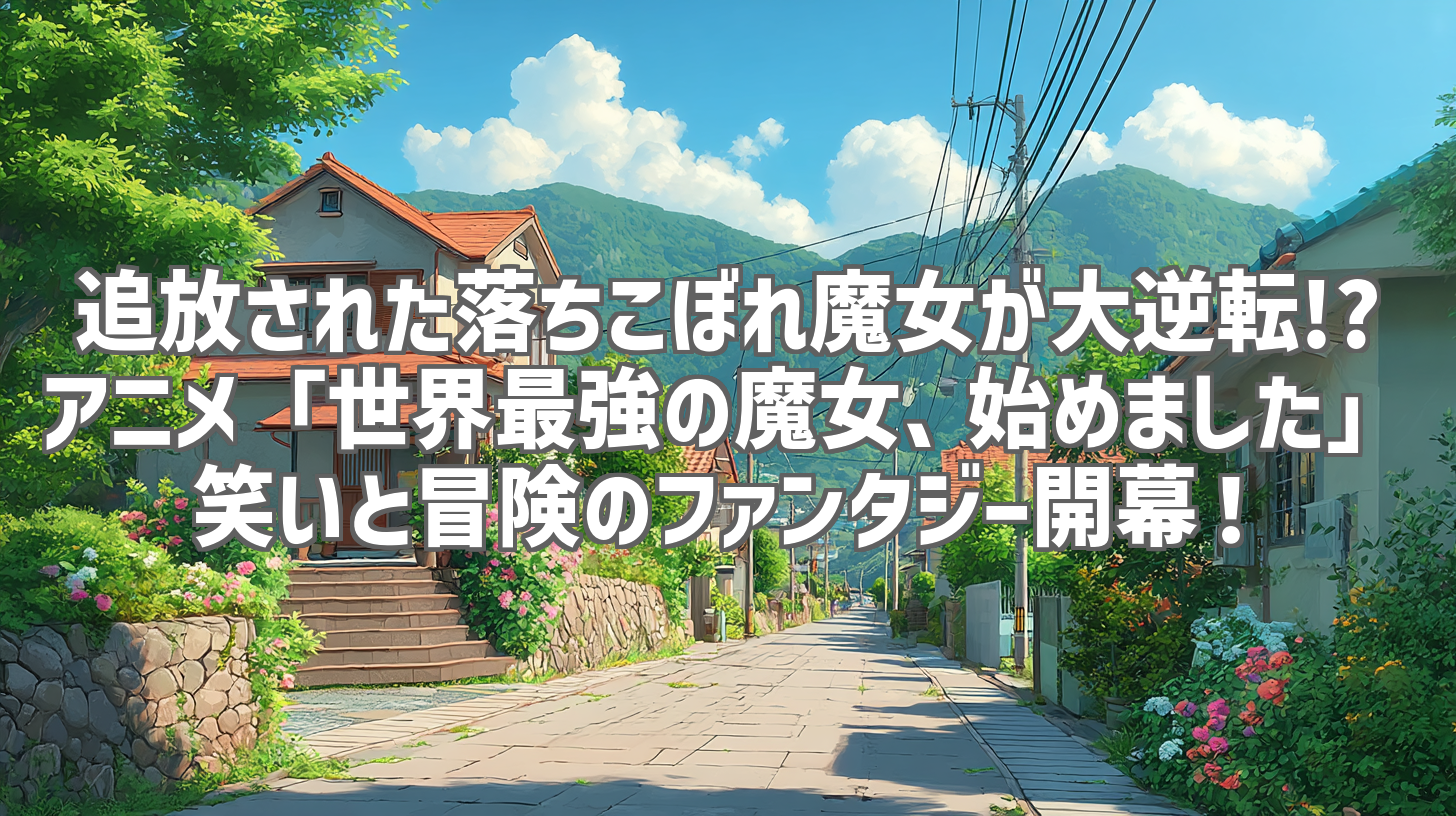 追放された落ちこぼれ魔女が大逆転!? アニメ「世界最強の魔女、始めました」笑いと冒険のファンタジー開幕！