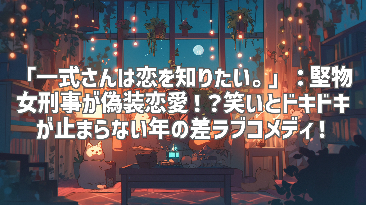 「一式さんは恋を知りたい。」:堅物女刑事が偽装恋愛!?笑いとドキドキが止まらない年の差ラブコメディ!