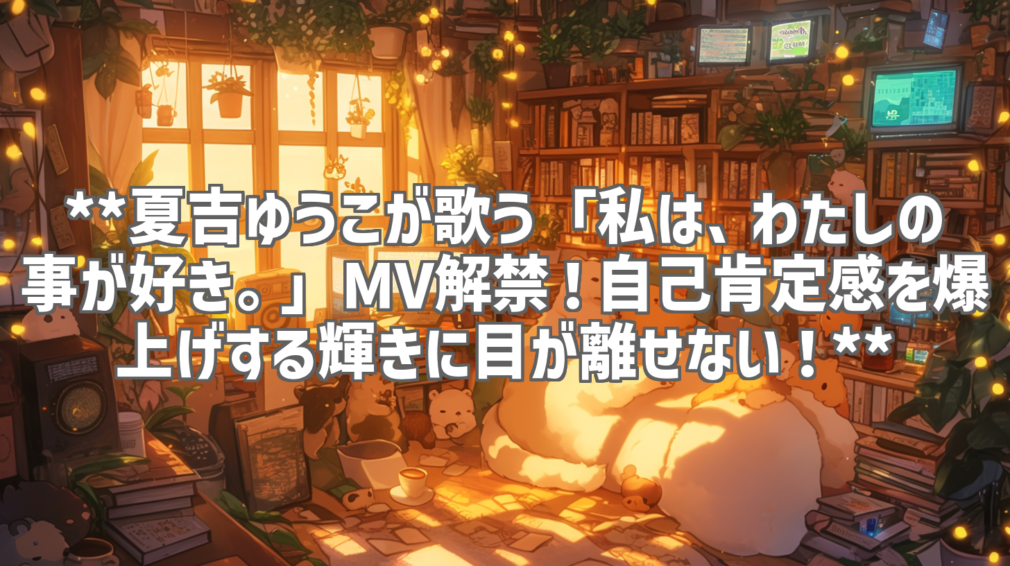 **夏吉ゆうこが歌う「私は、わたしの事が好き。」MV解禁！自己肯定感を爆上げする輝きに目が離せない！**