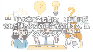 **「この本を盗む者は」：古書に隠された謎と少女の運命が交錯する、異色のファンタジーミステリー！**