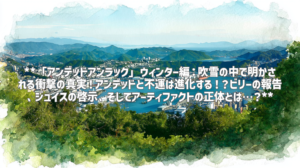 **「アンデッドアンラック」ウィンター編：吹雪の中で明かされる衝撃の真実！アンデッドと不運は進化する！？ビリーの報告、ジュイスの啓示、そしてアーティファクトの正体とは…？**