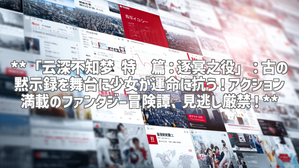 **「云深不知梦 特别篇：逐冥之役」：古の黙示録を舞台に少女が運命に抗う！アクション満載のファンタジー冒険譚、見逃し厳禁！**