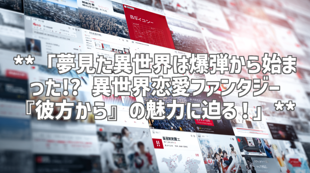 **「夢見た異世界は爆弾から始まった!? 異世界恋愛ファンタジー『彼方から』の魅力に迫る！」**