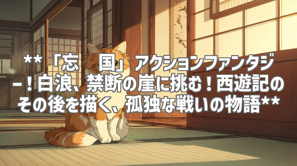 **「忘忧国」アクションファンタジー！白浪、禁断の崖に挑む！西遊記のその後を描く、孤独な戦いの物語**