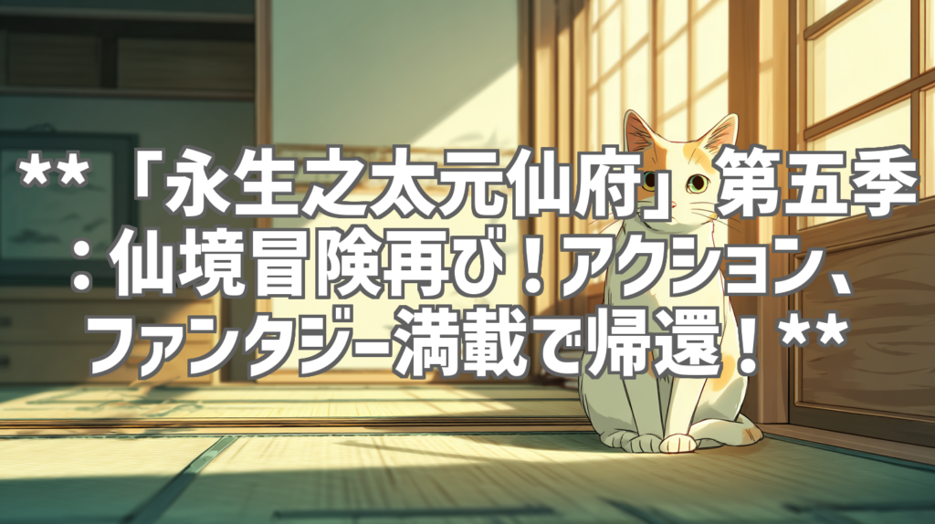 **「永生之太元仙府」第五季：仙境冒険再び！アクション、ファンタジー満載で帰還！**