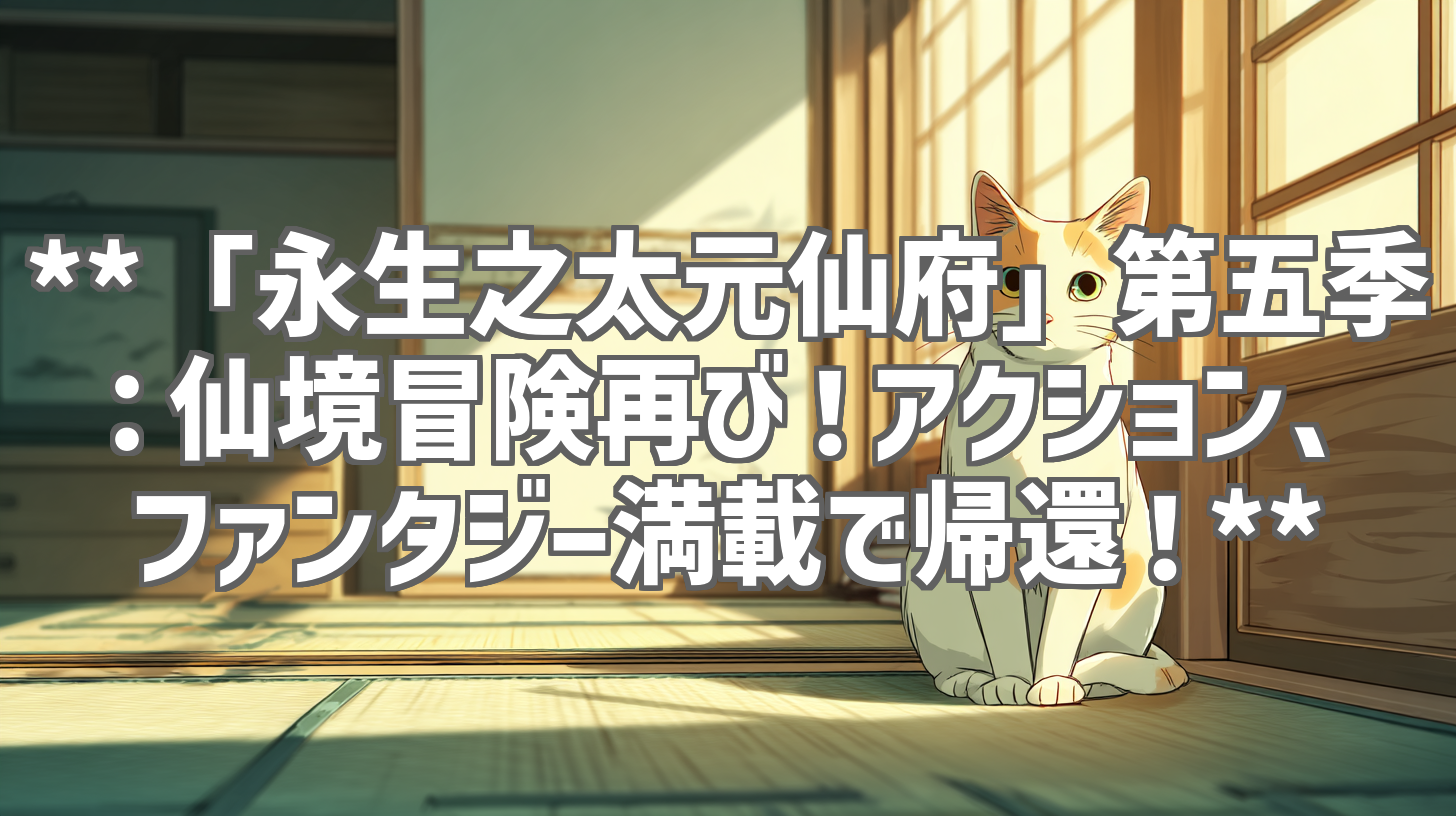 **「永生之太元仙府」第五季：仙境冒険再び！アクション、ファンタジー満載で帰還！**